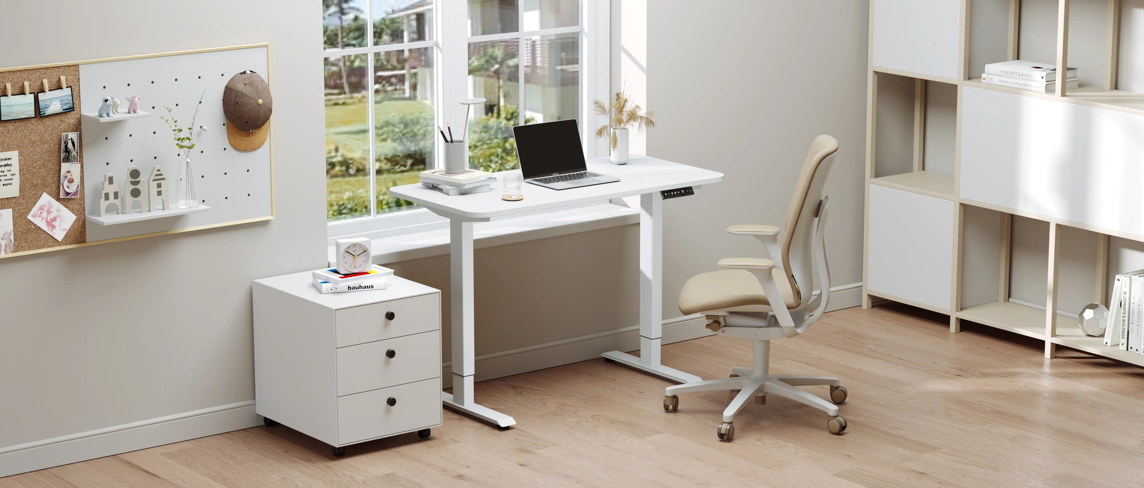 King Smith Smart Height Adjustable Table - White - Tashqila King Smith Smart Height Adjustable Table - White - Tashqila